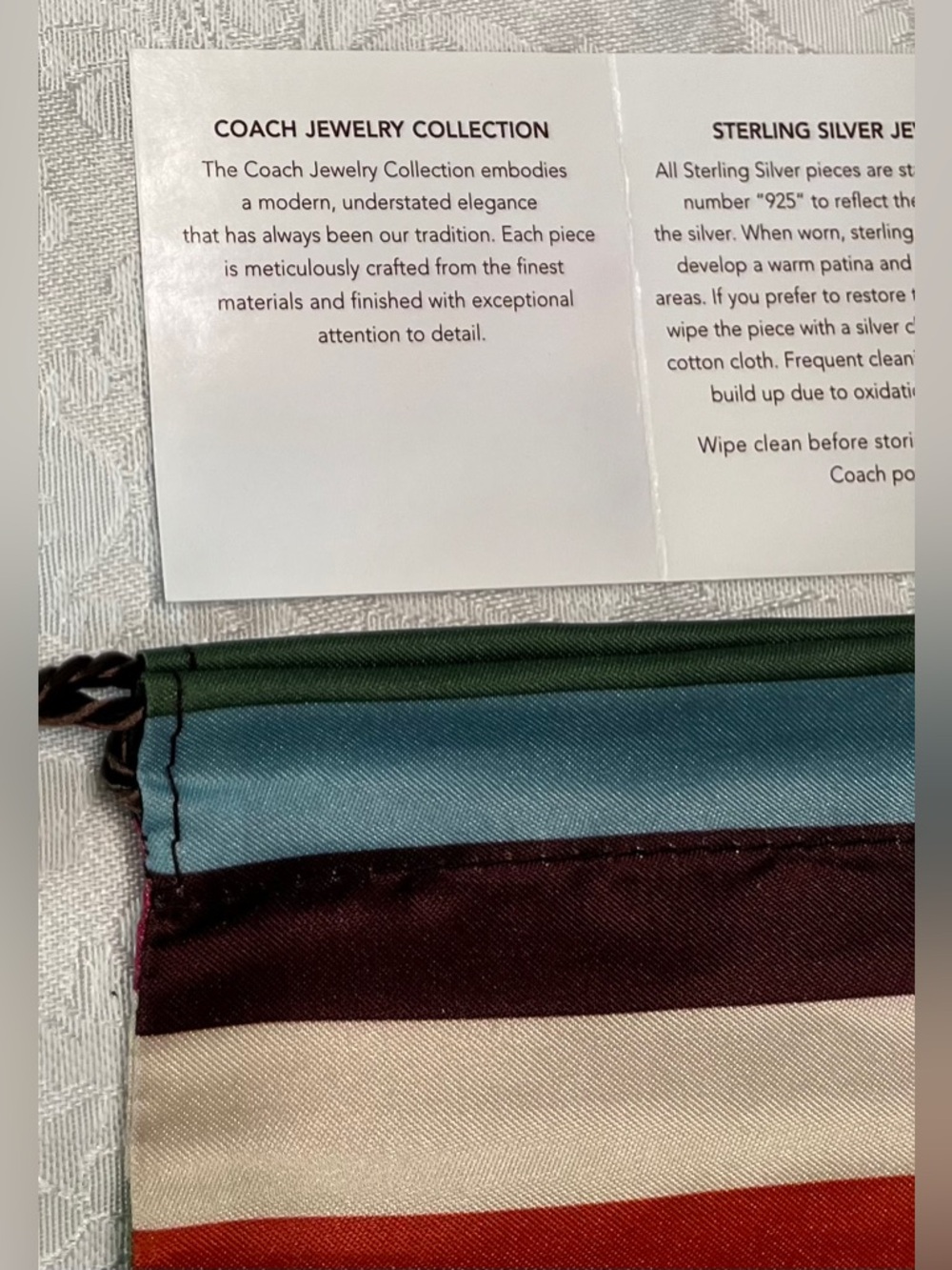 Coach Legacy Stripe jewelry pouch, Limited Edition 65th Anniversary, Rare! NWOT - Picture 6 of 10